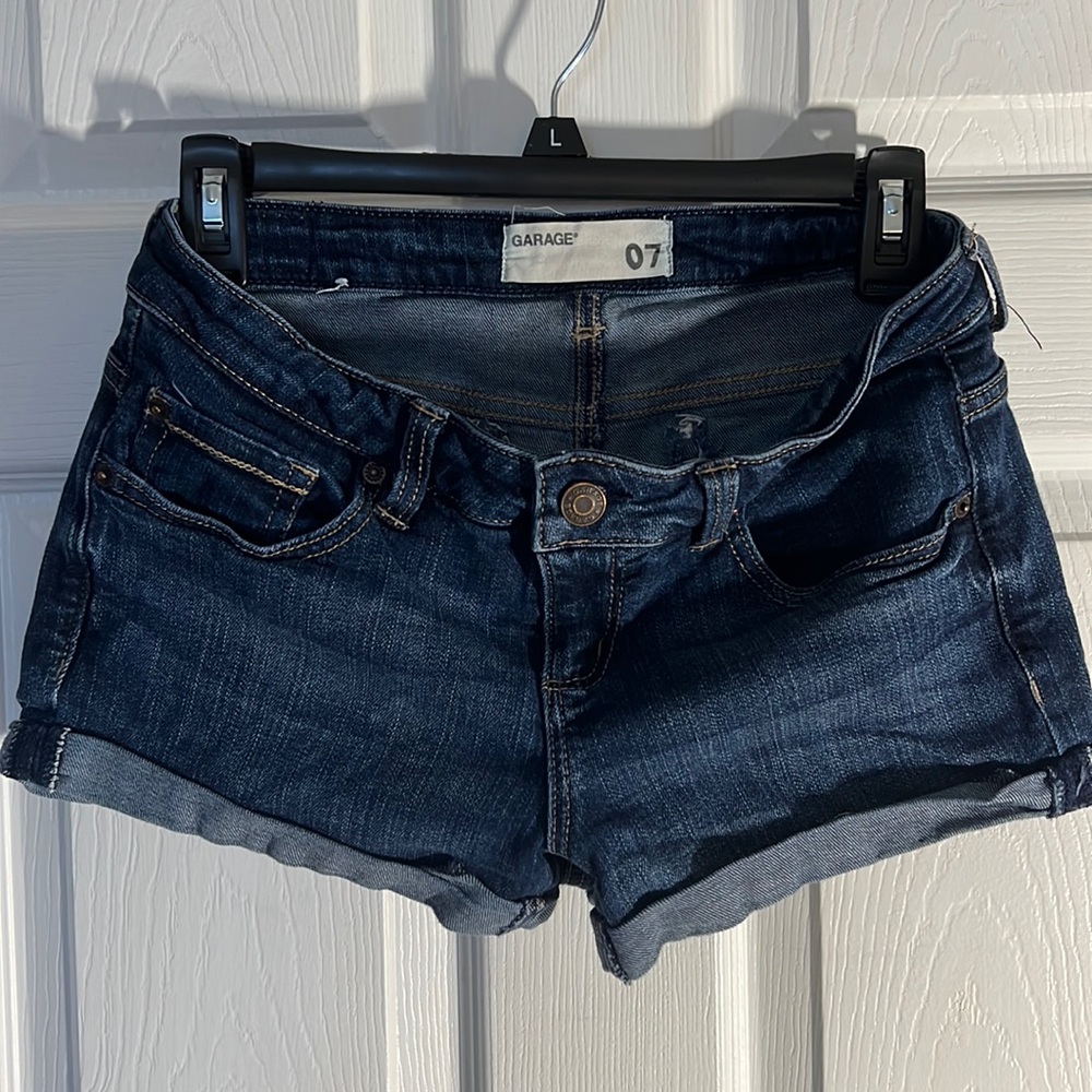 Garage Dark Blue Denim Jean Shorts